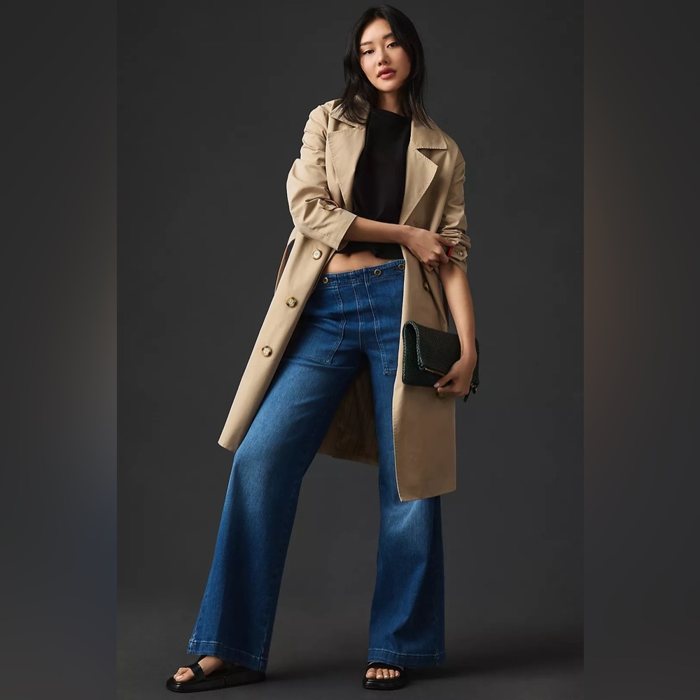 Anthropologie High-Rise Wide-Leg Jeans by Pilcro